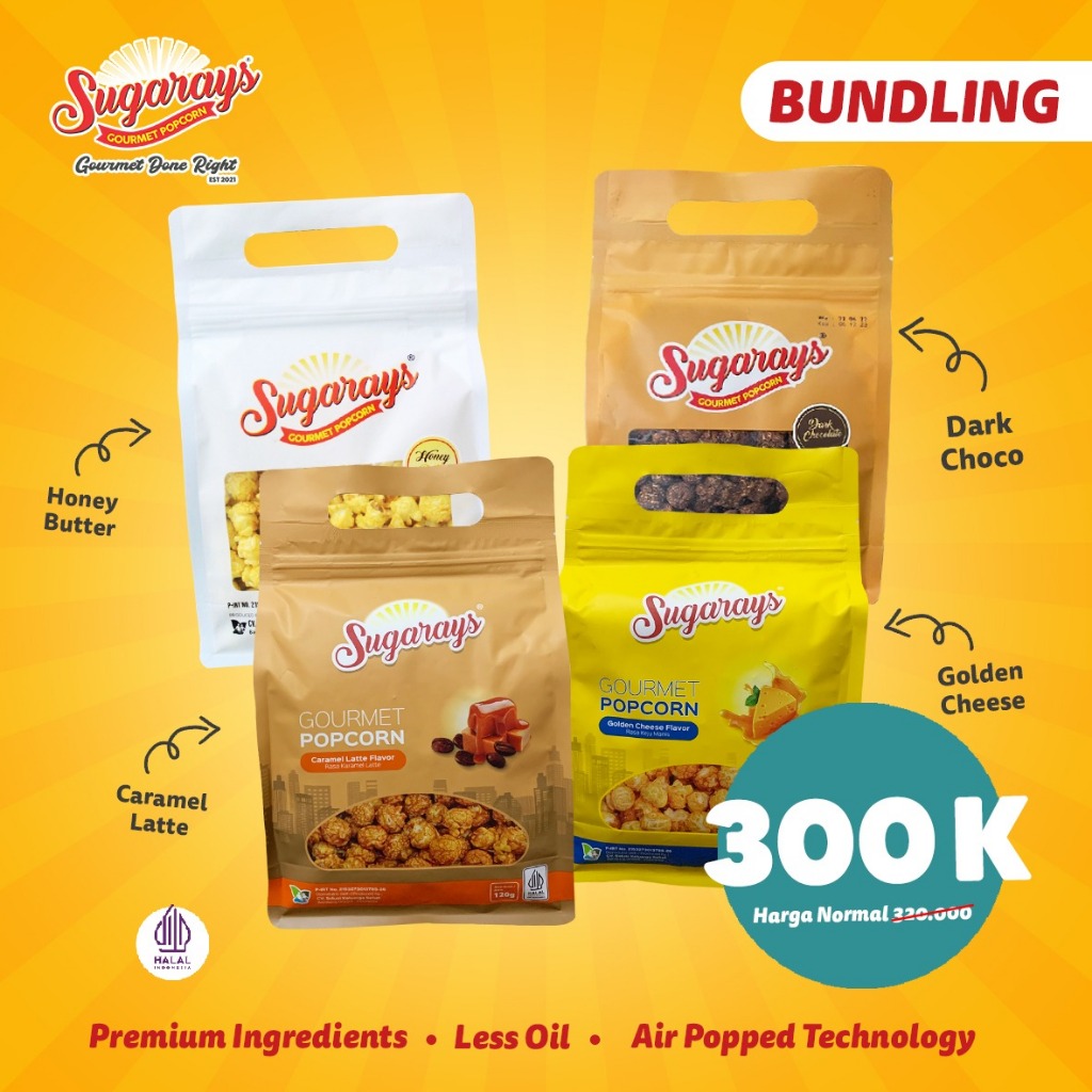 

Sugarays Popcorn Bundling Varian Manis