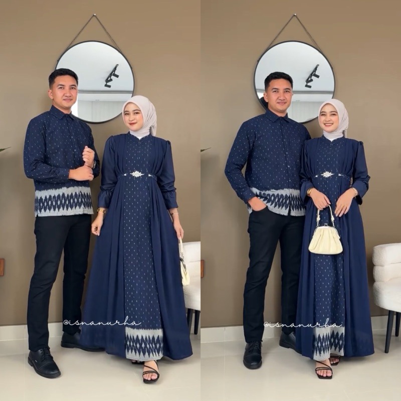aena - DRES SAFITRI belt baju couple tenunlebaran,kondangan,gamis new