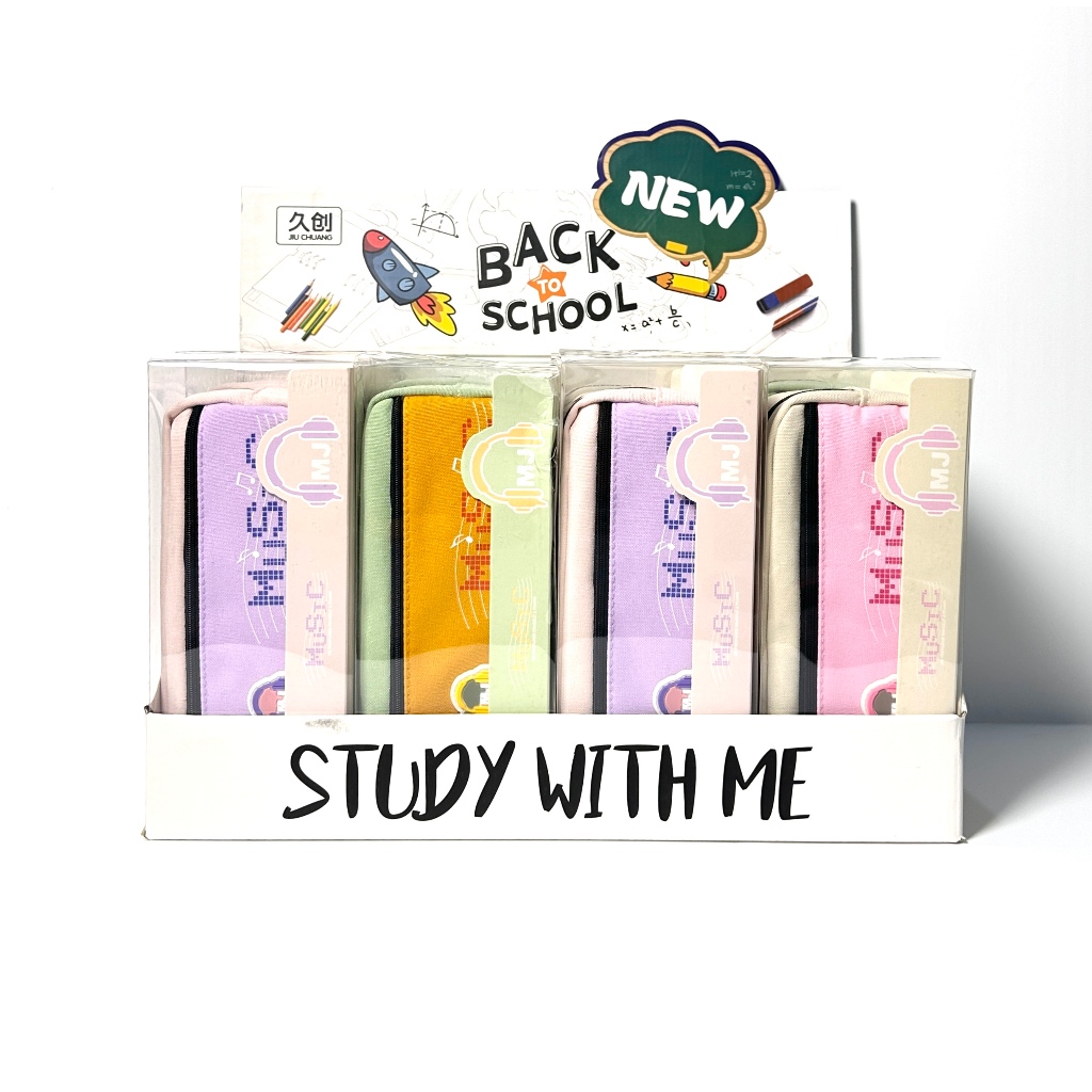 

Tas Pensil / Kotak Pensil / Tempat Pensil / Tas Serba Guna Motif Music Piano JiuChuang / Pen Bag