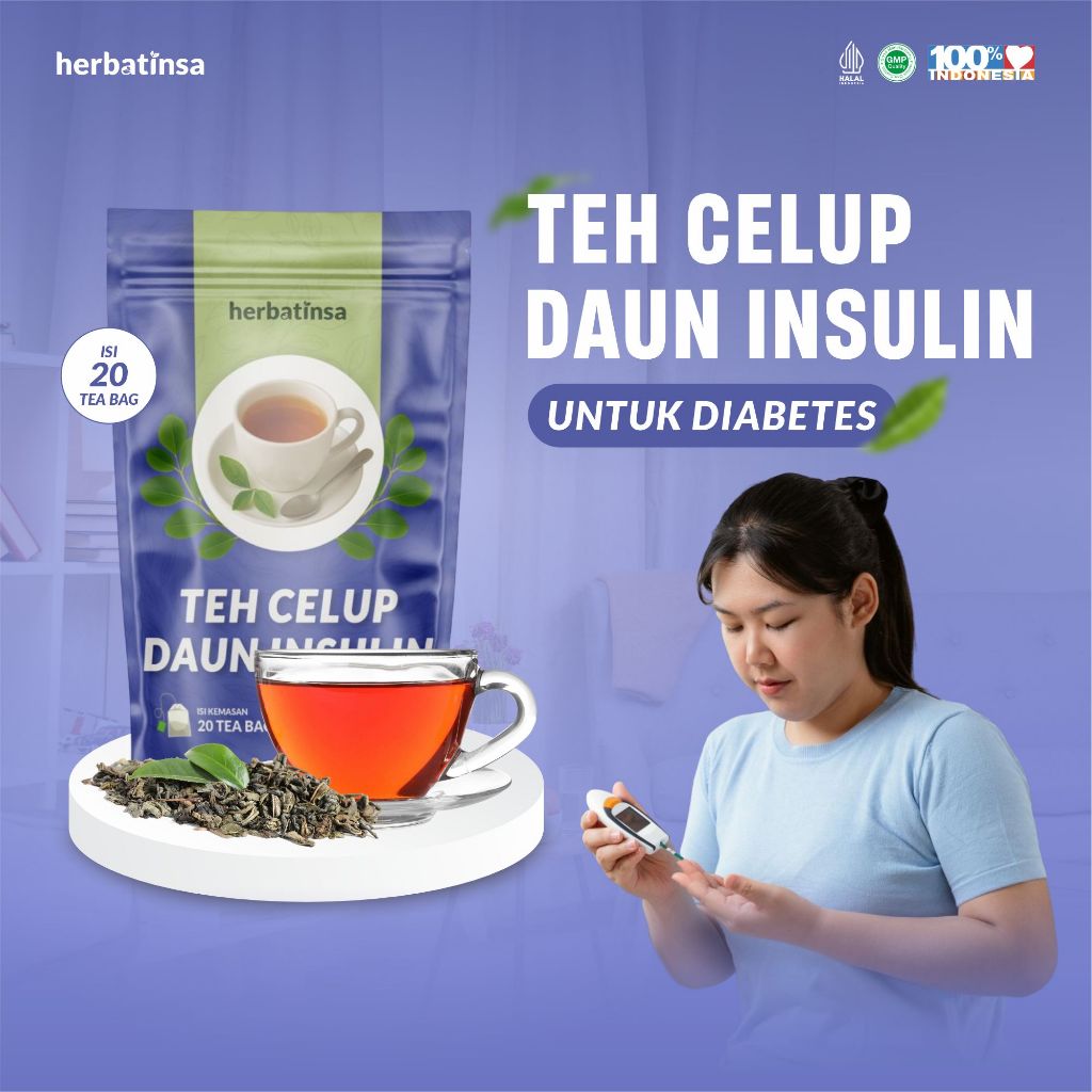 

HERBATINSA- Teh Celup Daun Insulin, Teh Daun Insulin Obat Diabetes dan Anti-Diabetes, Anti Kanker