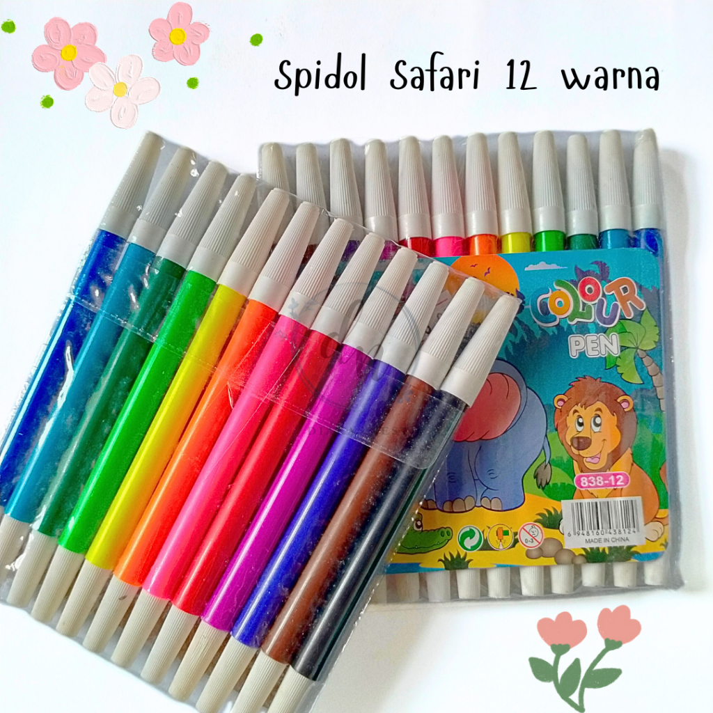 

SPIDOL SET SAFARI 12 WARNA - COLOUR PEN SAFARI - MARKER