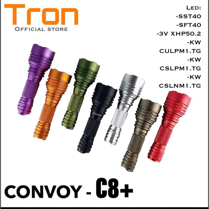 Senter Convoy C8+ Dengan Varian LED flashlight