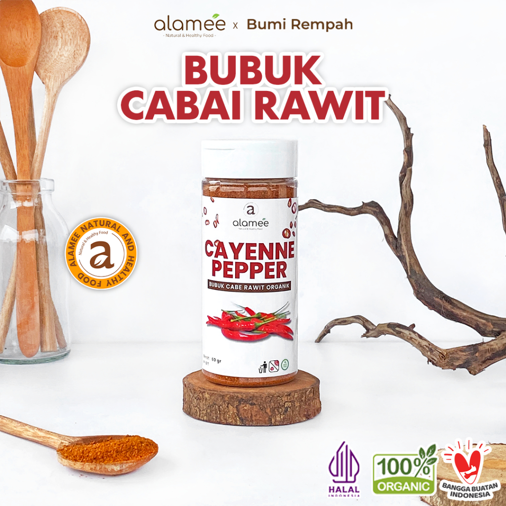 

ALAMEE Bubuk Cabe Rawit Cayenne Pepper Seasoning Powder Tanpa Campuran Bumbu Masakan Dapur 60gr