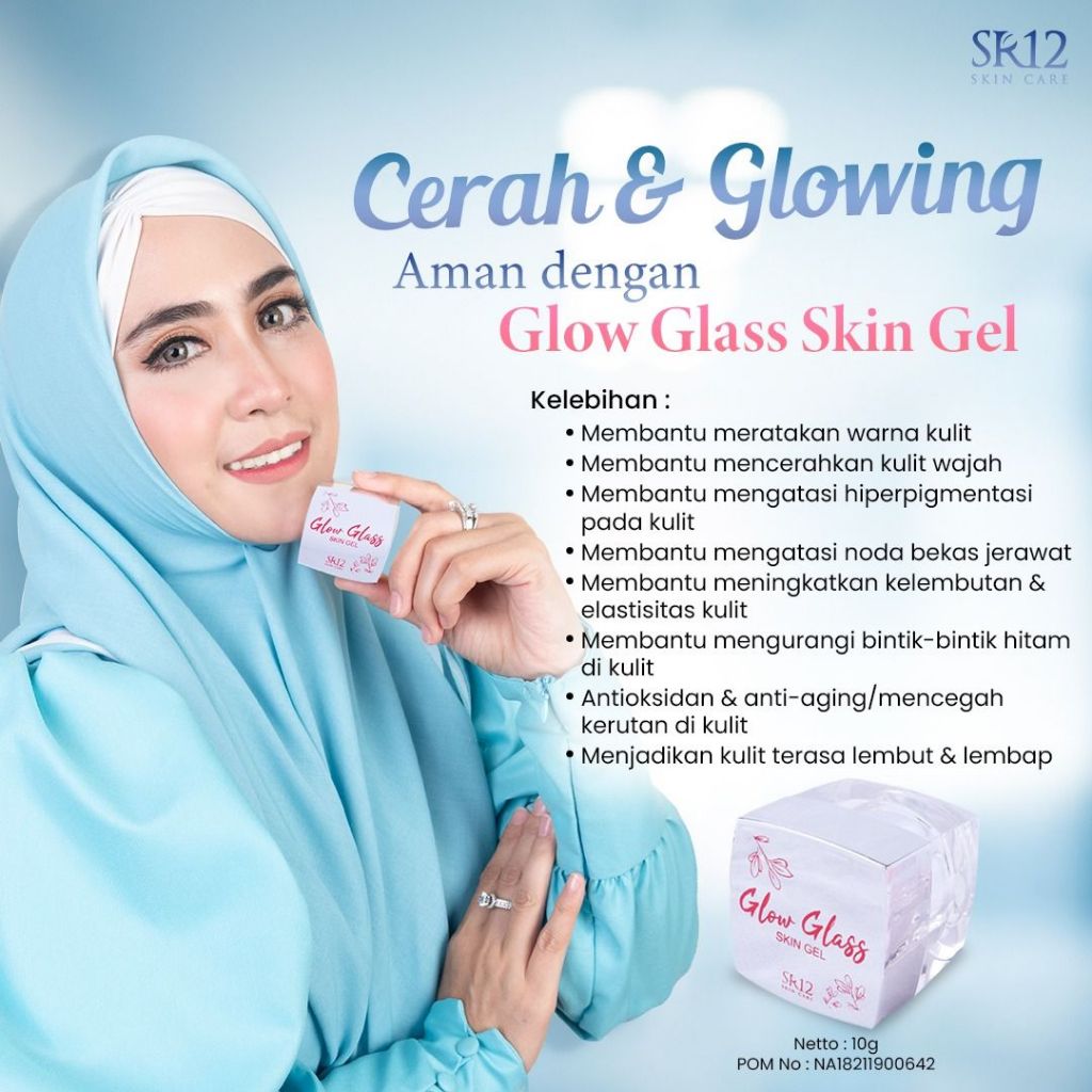 GGS SR12 Skincare Pelembab Wajah Glow Glass Skin Gel Cream Malam Perawatan Wajah Glowing Beauty Care