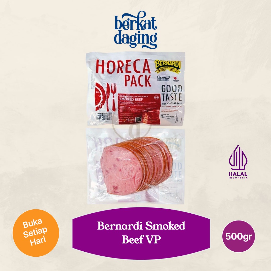 

Bernardi Smoked Beef Bulat Horeca Pack Hemat - 500gr - Berkat Daging