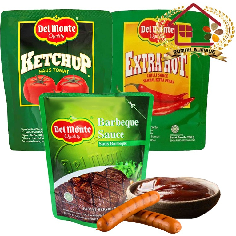 

(200 - 250 gr) Delmonte Barbeque Sambal Extra Hot Tomat Delmonte Saus BBQ Pouch