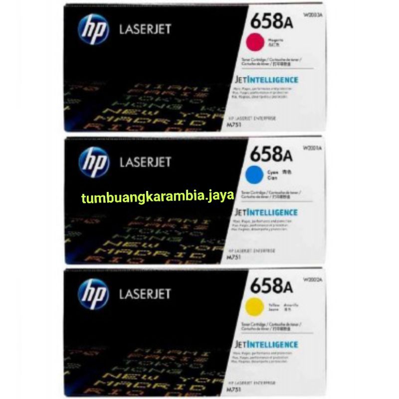 Toner cartridge laserjet hp 658A color for print:hp color laserjet enterprise m751 original 100%