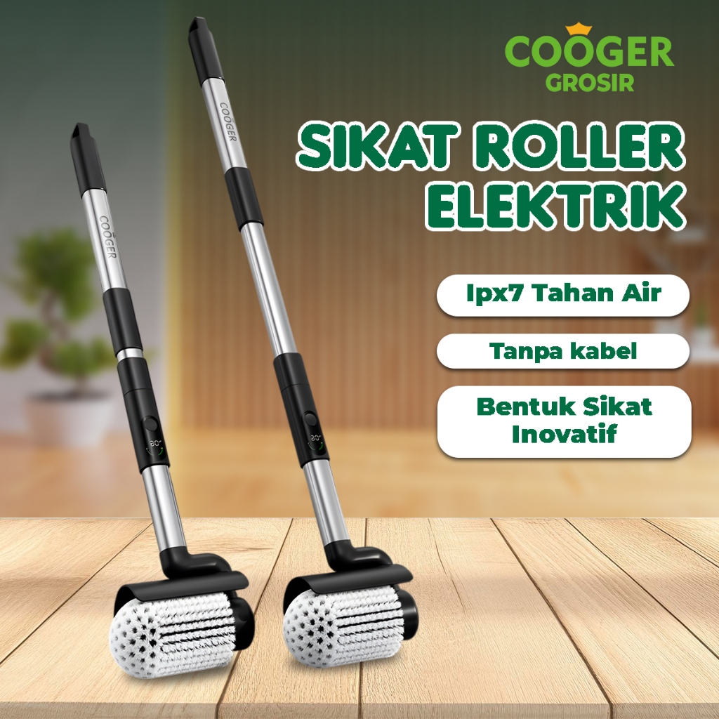 COOGER Sikat Pembersih Rol Elektrik Serbaguna All In One Mudah Digunakan Untuk Membersihkan Lantai D