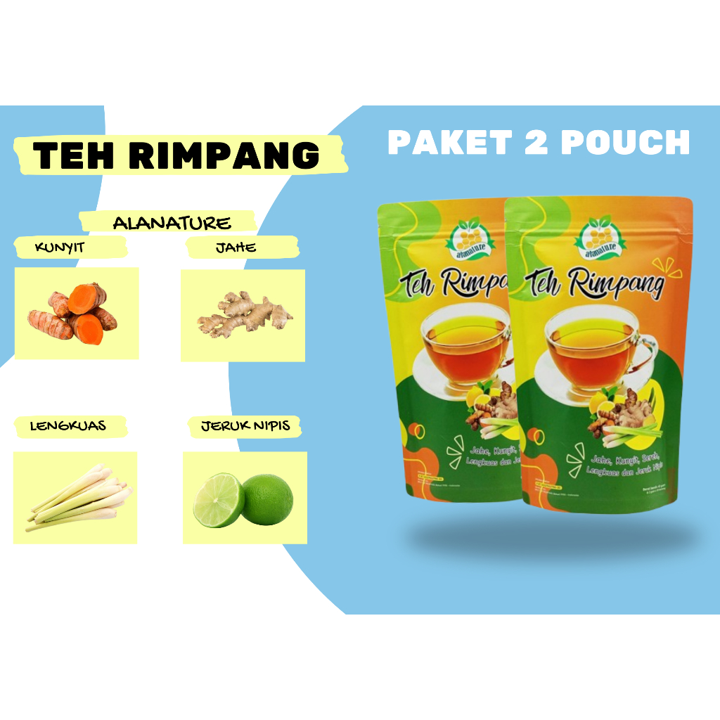 

Teh Rimpang Alanature 2 Bungkus Teh Celup Isi 20 Bag Tea Diet Alami | Bukan Syifacare | Alanature