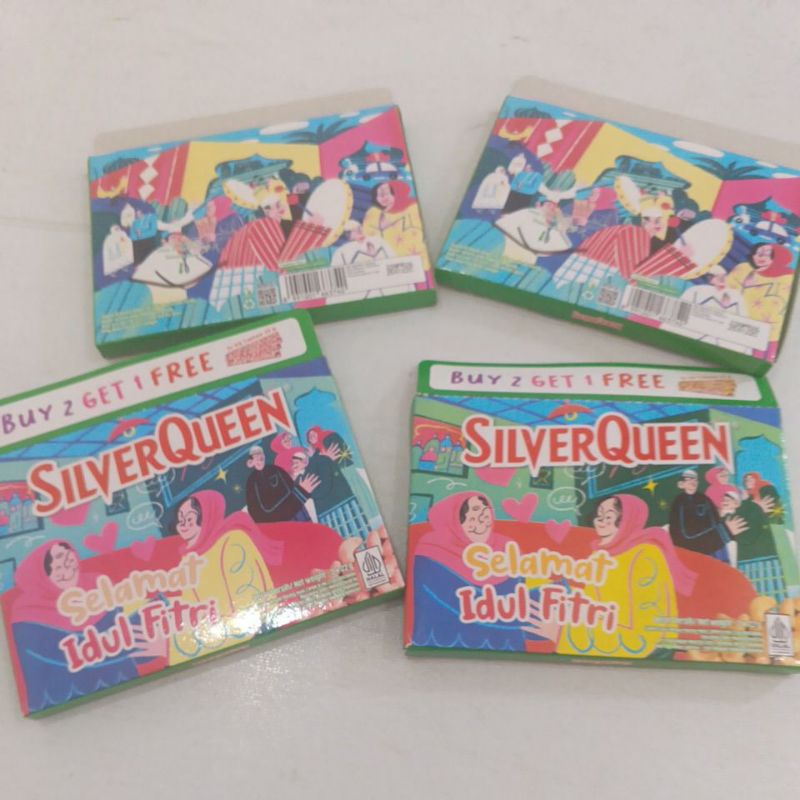 

Silverqueen Buy 2 Get 1 , 3 x 22 gram Cokelat Silverquen Ied , Expired April 2026