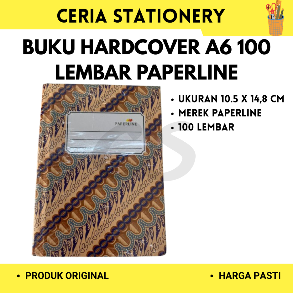 

Buku Hardcover A6 100 Lembar Paperline ( Satuan ) / Buku Saku Catatan Kecil Hard Cover Oktavo