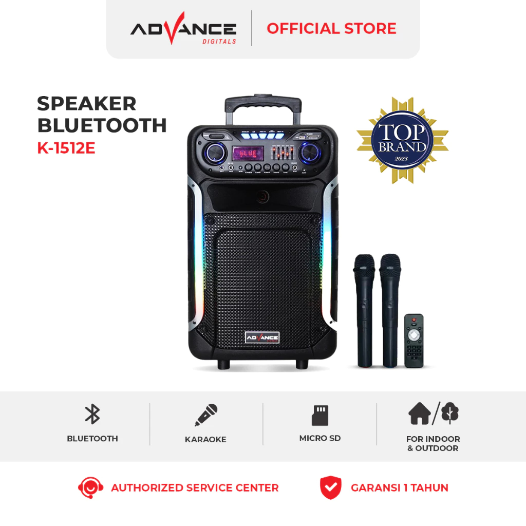 SPEAKER MEETING PORTABLE ADVANCE K-1512E BLUETOOTH KARAOKE