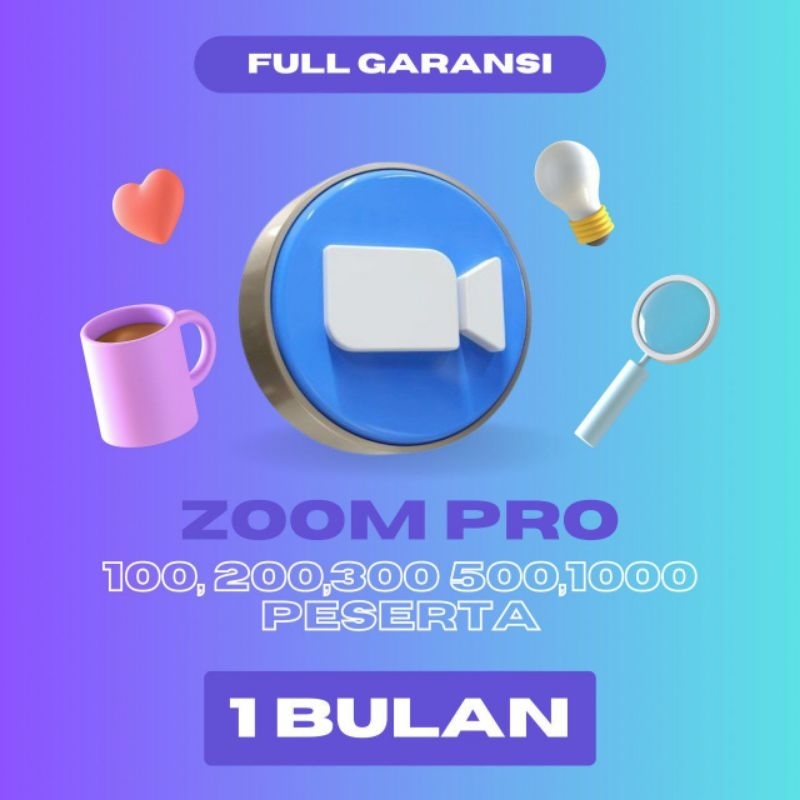 Zoom Pro Harian Mingguan Bulanan 100 300 500 1000