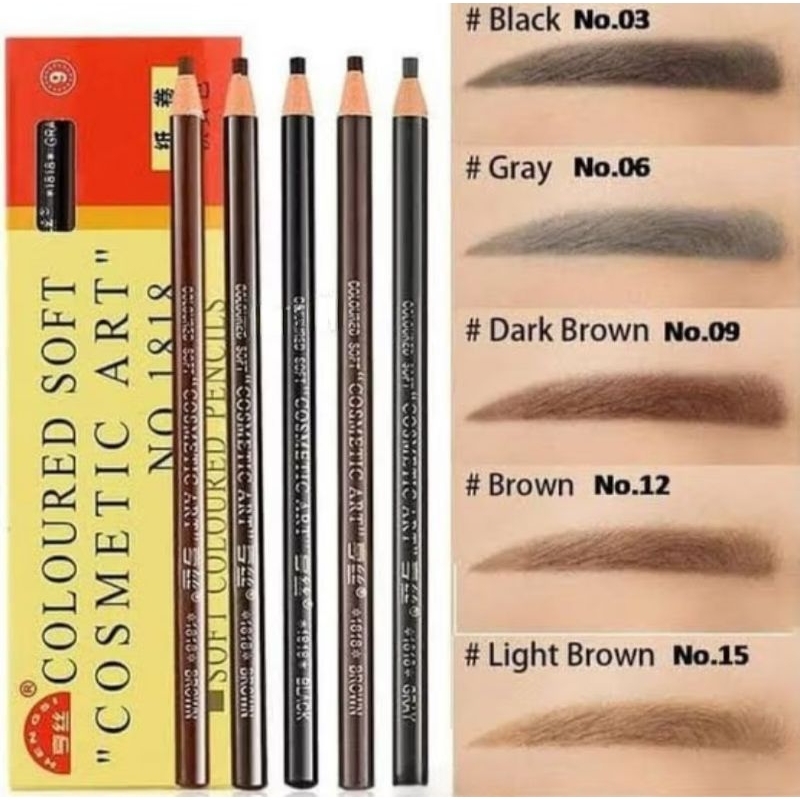 " COSMETIC ART " PENSIL ALIS TARIK BENANG COLOURED SOFT | EYEBROW PENCIL | HENNA ALIS HALAL | HENNA 