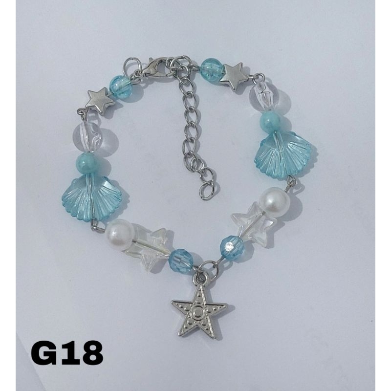 Gelang Aesthetic Kerang Bintang Kristal Manik Manik