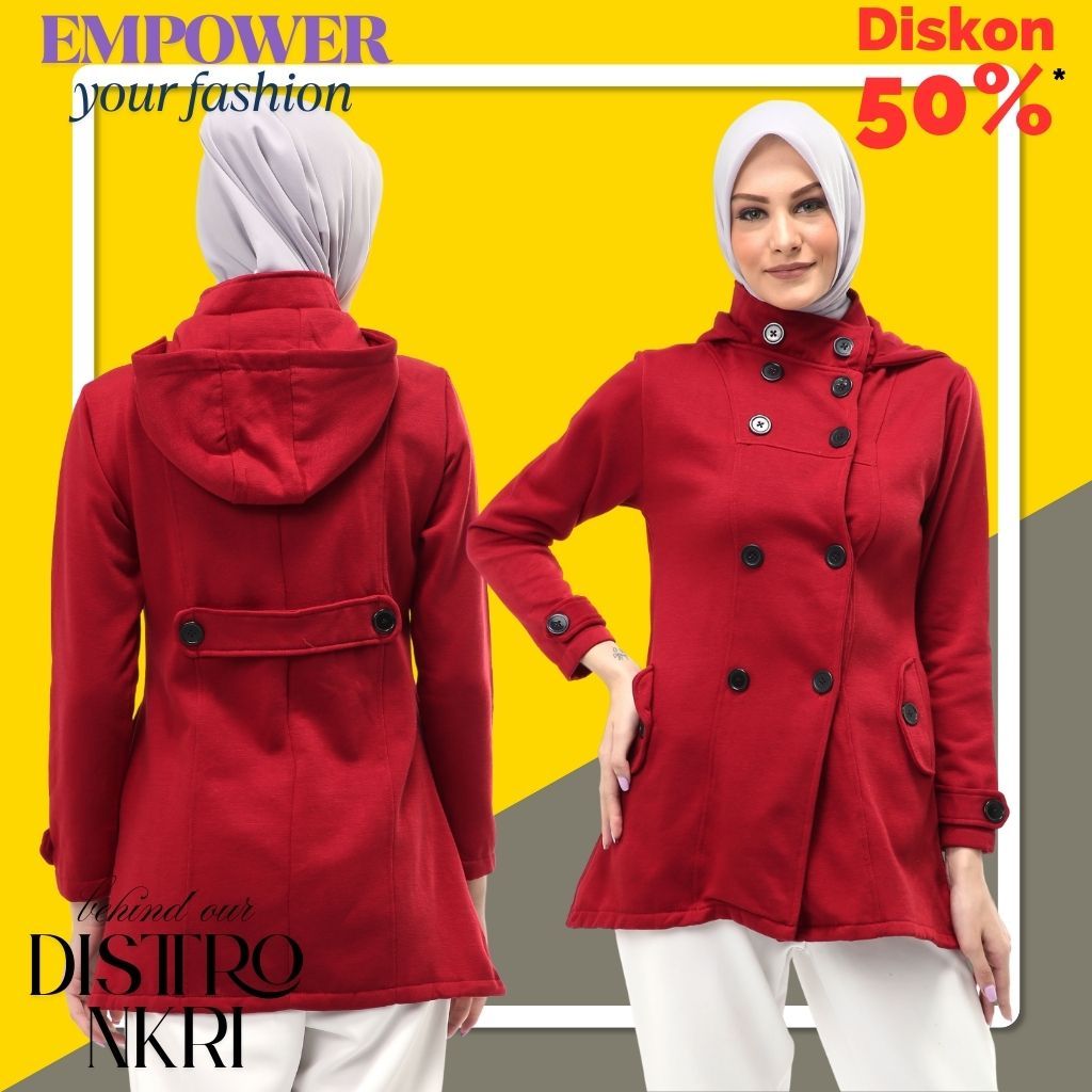 DNKRI - Jaket Parka Wanita Jumbo Korean Musim Dingin Muslimah Premium
