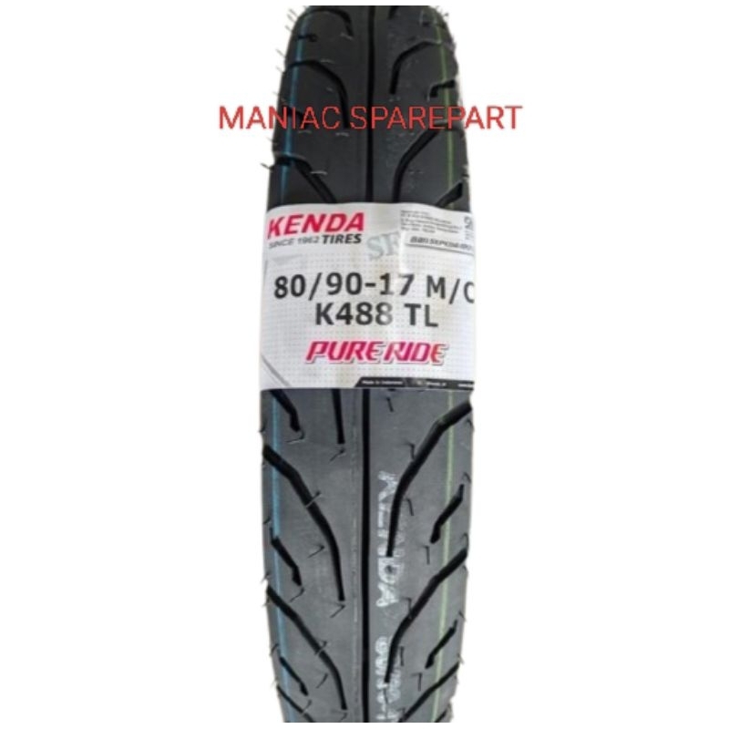 BAN LUAR MOTOR KENDA TUBLES 80/90-17 90/80-17 K488