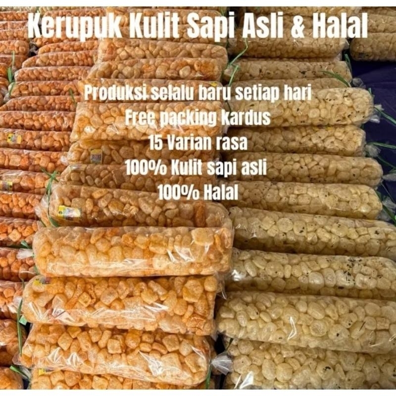 

krupuk Rambak berbagai macam varian Rasa gurih dan renyah cocok buat cemilan yg suka sama krupuk rambak
