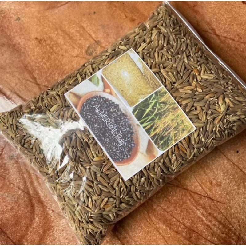 gabah padi ketan hitam super  padi ketan hitam 500 gram