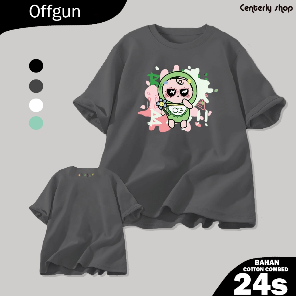 Kaos thaienthu Offgun Babii bloomy Thailand Katun combed 24s Unisex oversize GMM fandom