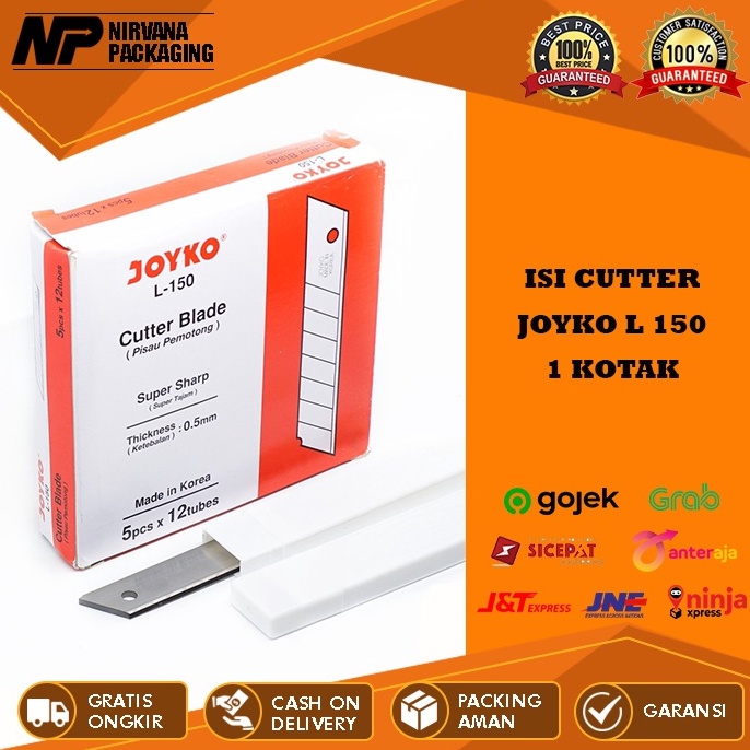 

KODE K83B ISI PISAU CUTTER CUTER BESAR JOYKO L 15 L15 L5 REFILL KATER SEKOTAK 12 TUBE