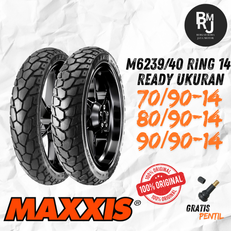 SEPASANG / SATUAN BAN MATIC RING 14 MAXXIS M6239 DEPAN BELAKANG SEPASANG KEMBANG TAHU BEAT  VARIO