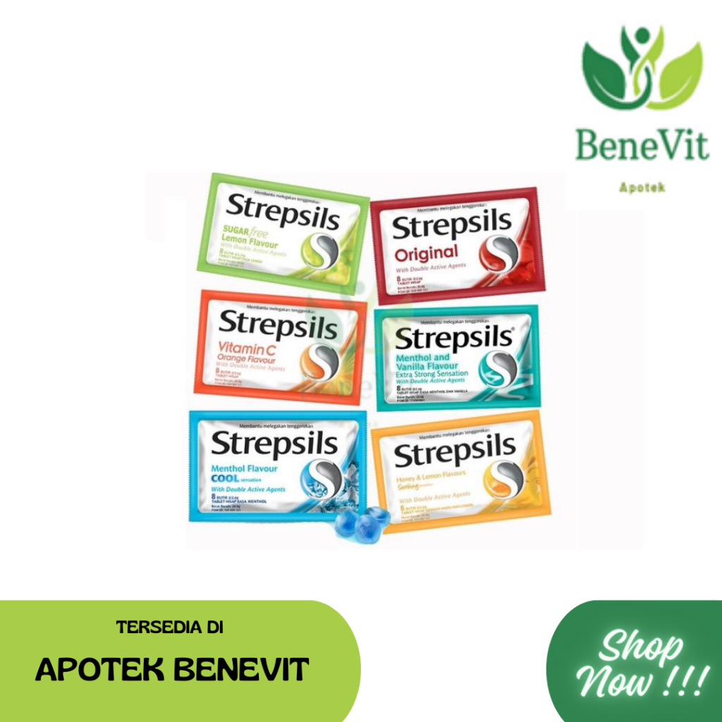 

Permen Strepsils All Variant - isi(8 Butir) pelega tenggorokan dan antiseptik tenggorokan