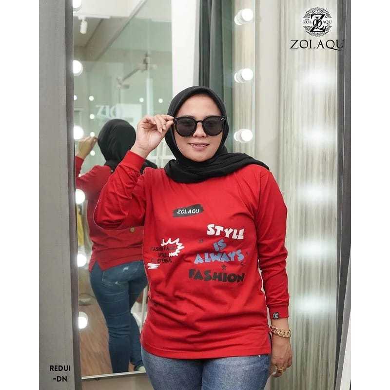 BAJU ATASAN ZOLAQU BAJU WANITA KAOS LENGAN PANJANG TERBARU //KAOS ATASAN CEWEK TRENDY ZOLAQU ANGEL T