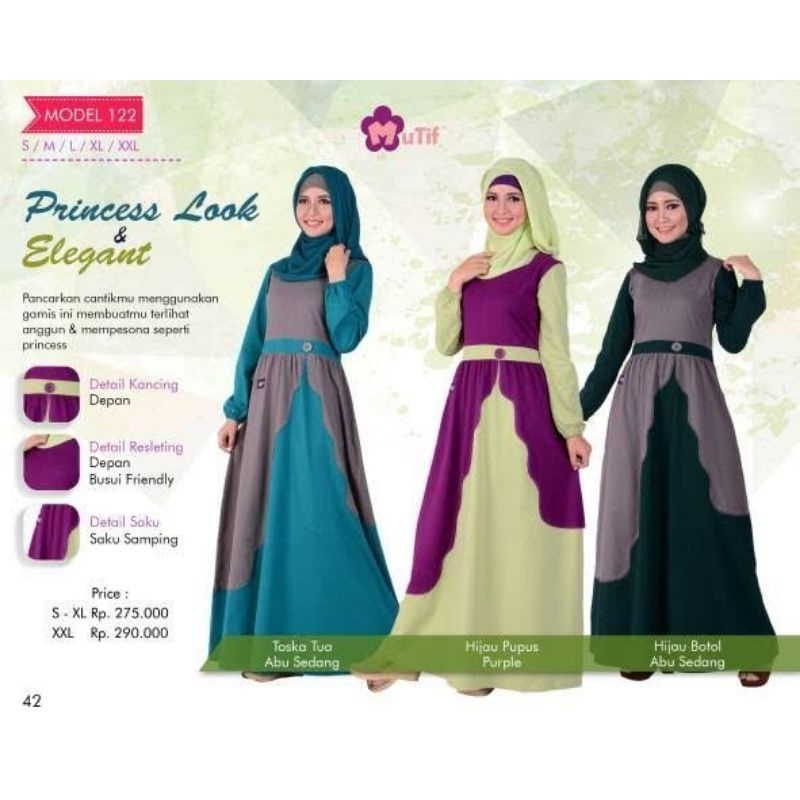 DISKON 50% Gamis Mutif GMS 122 Gamis Kaos Mutif Wanita Dewasa Simple