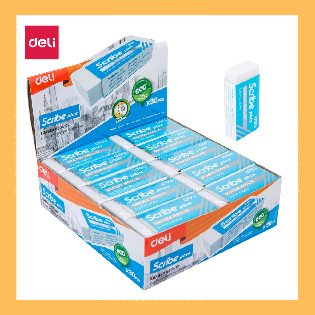 

DELI Penghapus pensil putih besar scribe plus H00410