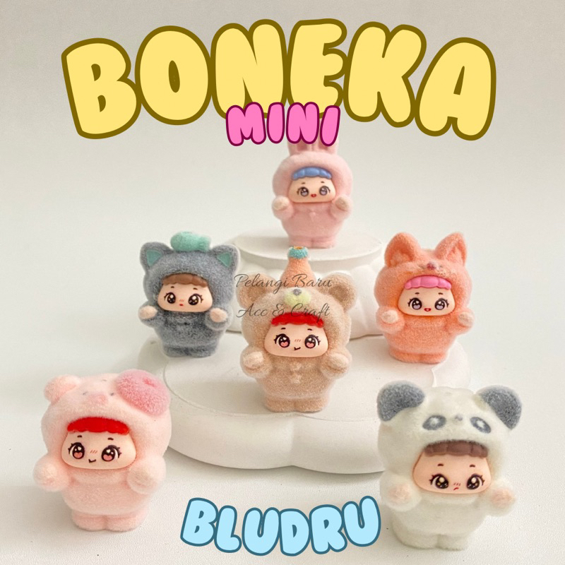 Boneka Mini Bludru Lubang Baby Girl Animal Doll