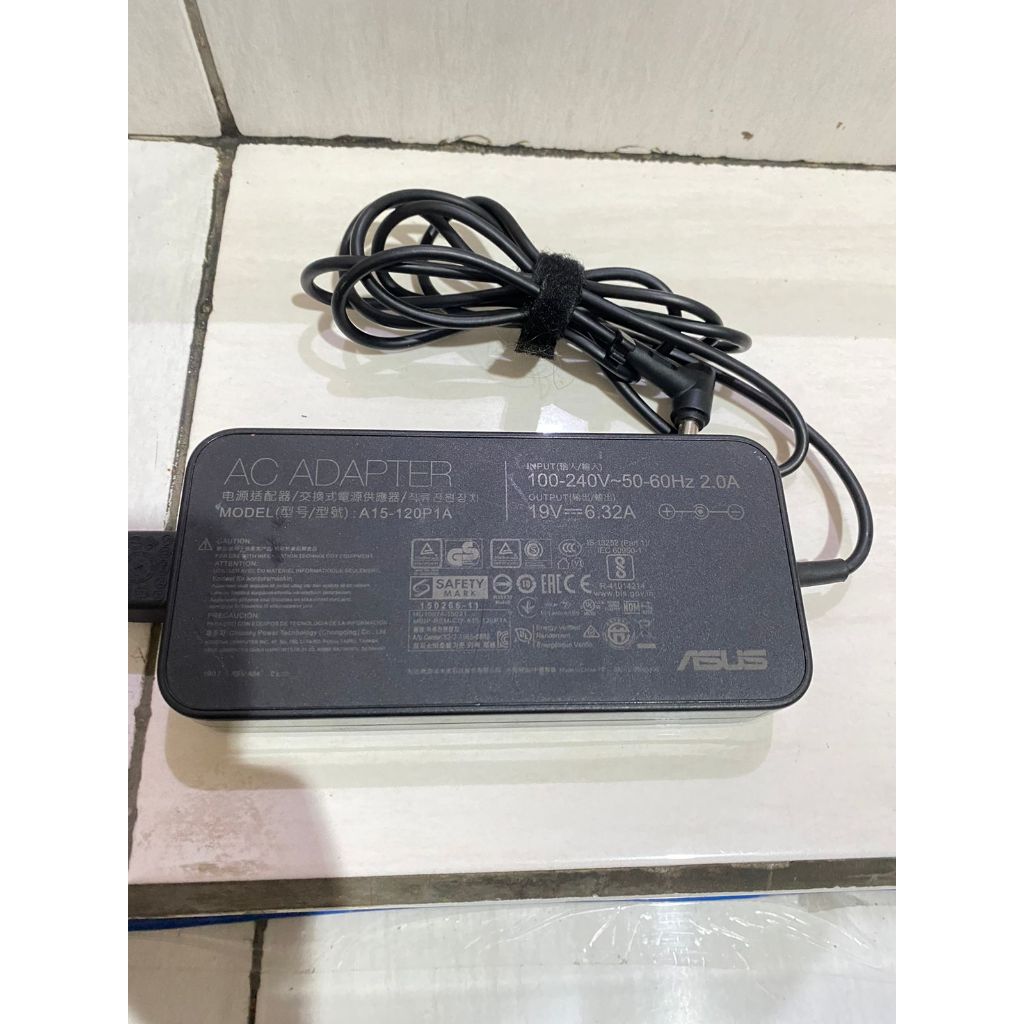 ORIGINAL Adaptor Charger Laptop Asus 19V 6.32a 6.32 jarum ROG TUF  GL552JX GL551J