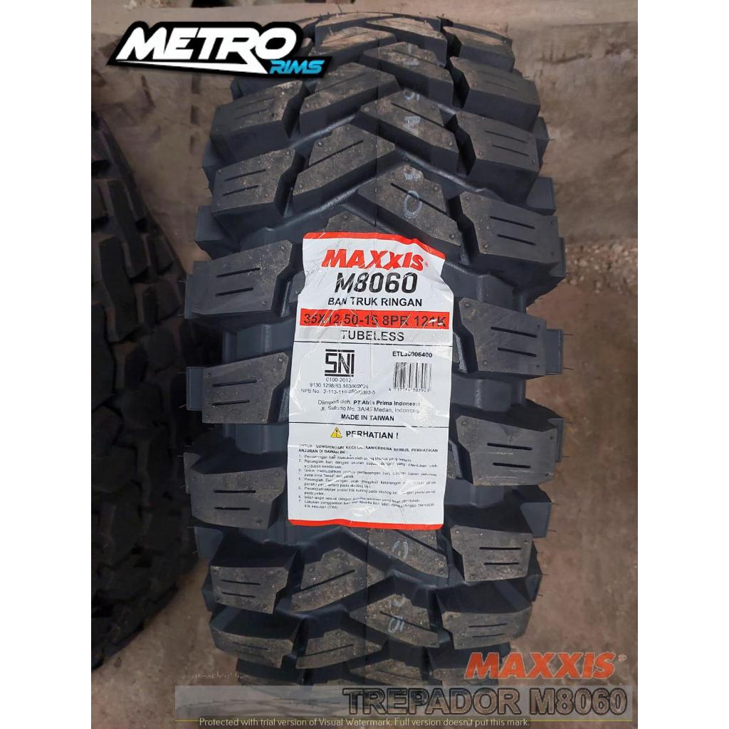 ban mobil offroad gagah ring 15 35x12,5 merk maxxis trepador MT8060 ukuran 35x12,5 R15 taft hardtop