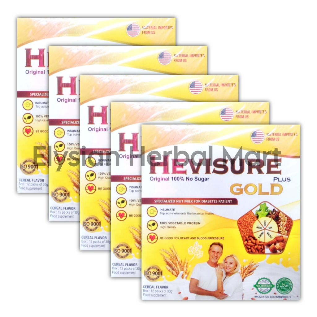 

5 Box Hevisure Gold Milk Susu Obat Diabetes Kencing Manis Original Asli