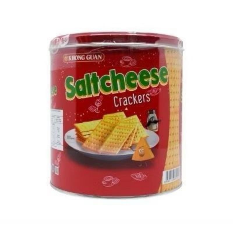 

Khong Guan Saltcheese Crackers Biskuit Kreker Keju Asin Gurih Kemasan Kaleng Khongguan Salt Cheese