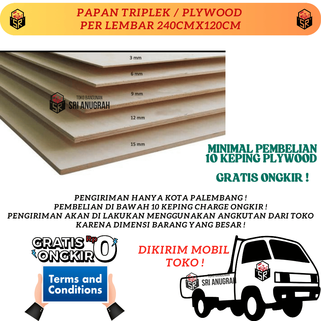 Triplek / Plywood 6MM UK 122x244