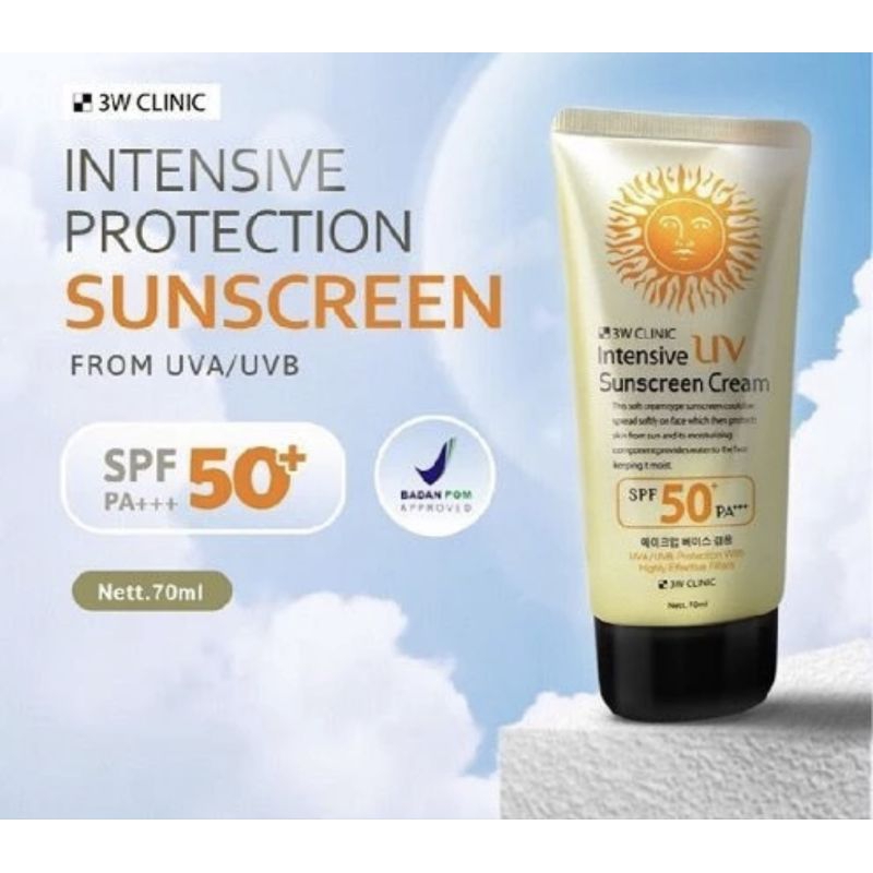 3W Clinic Intensive UV Sunscreen Cream SPF 50 PA+++