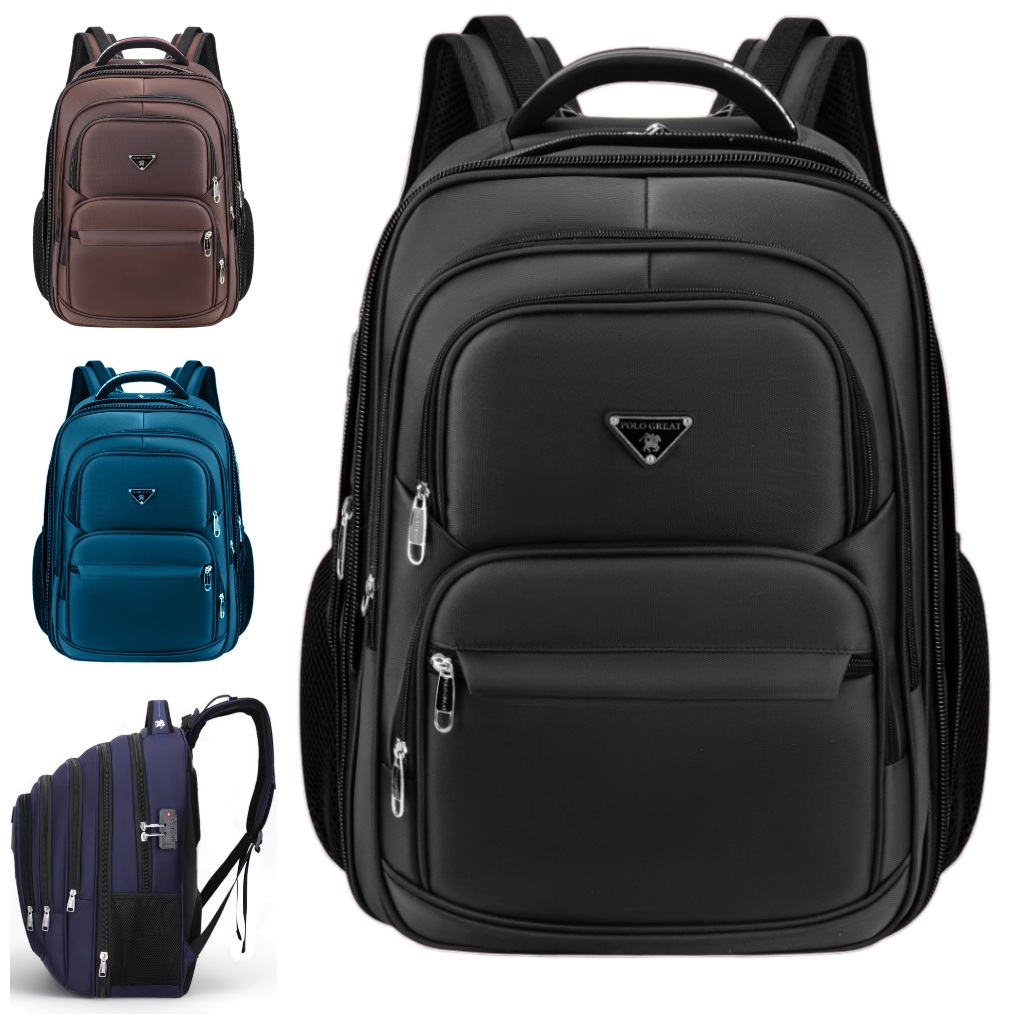 Tas Polo Great 20 IN EXPANDABLE Tas Ransel Kerja Tas Sekolah Kunci Usb Port POLO Import