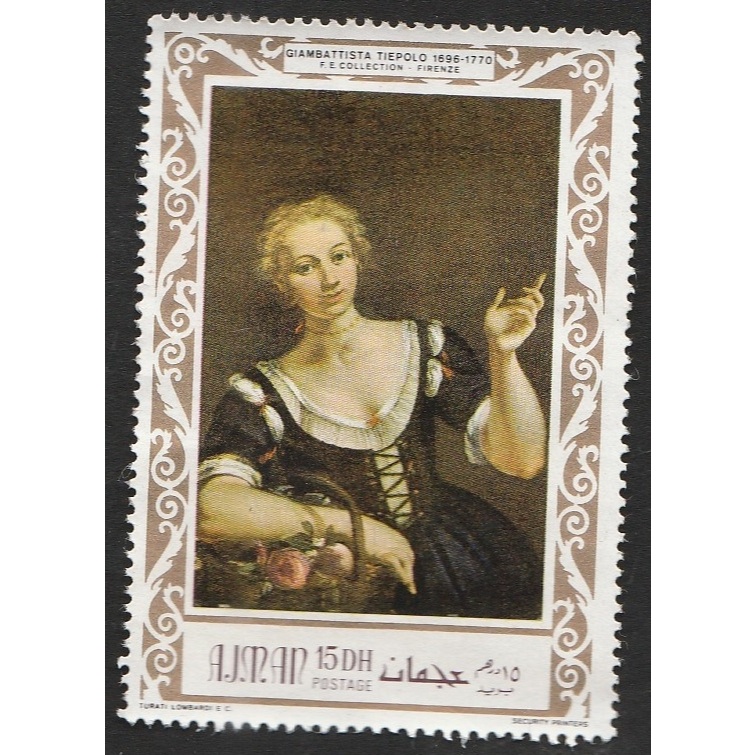 

A 11366 SATU BUAH PRANGKO NOMINAL 15 DIRHAM TEMA LUKISAN GIAMBATISSA 1698-1770 DENGAN KONDISI BELUM ADA CAP