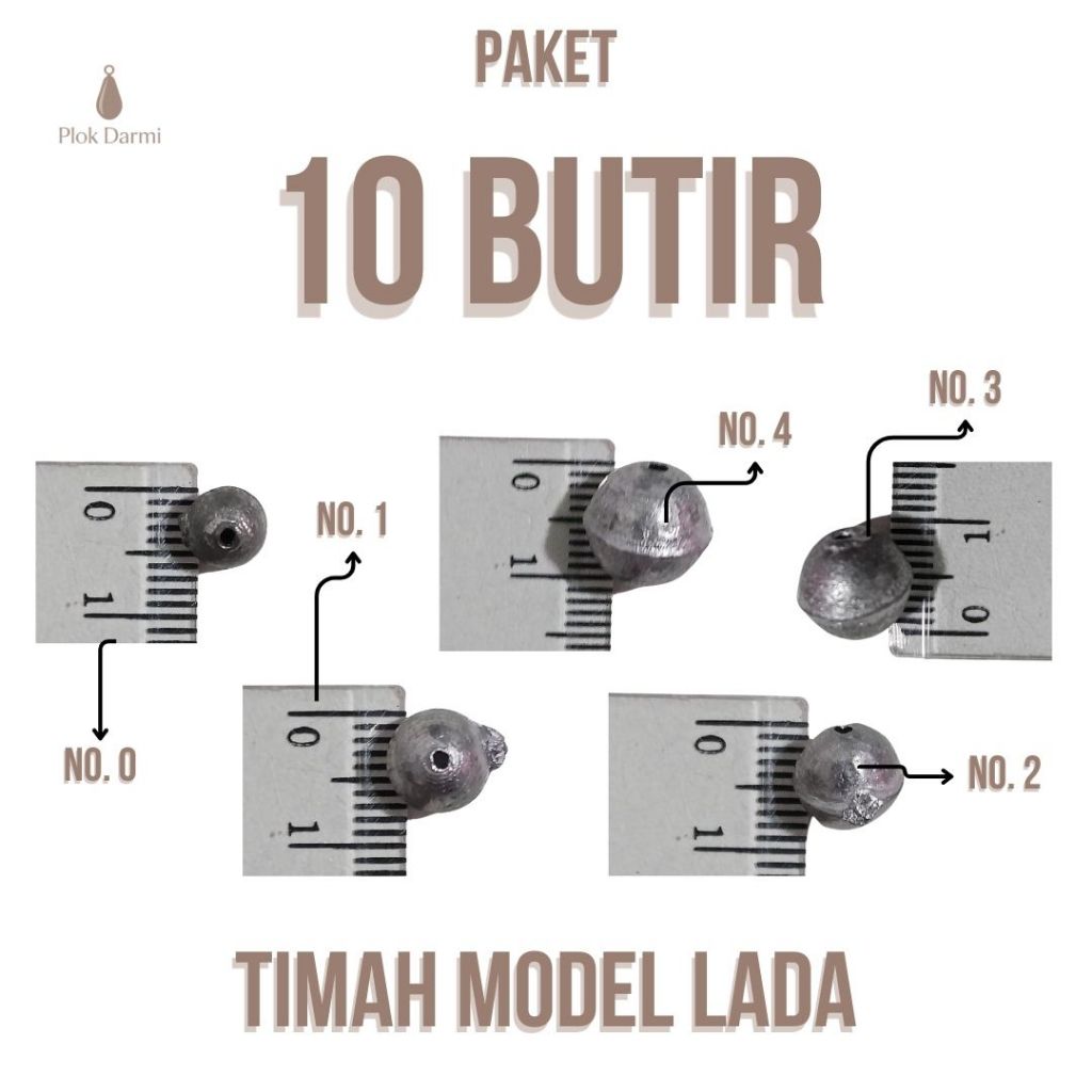 Paket 10 Butir Timah Lada Timah Pemberat Pancing Timah Pemberat Pancing Murah