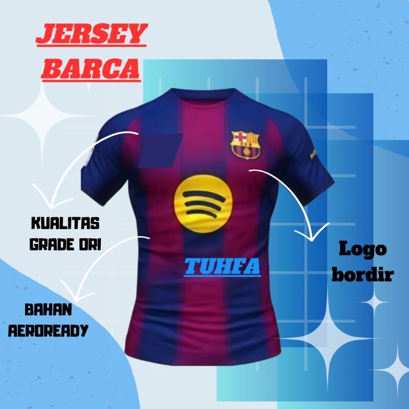 JERSEY BARCELONA  2025 2026  BAJU BOLA BARCA TERBARU PI HOME AWAY