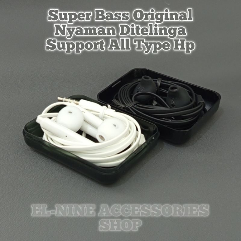 Headset Earphone Samsung Original 100% Super Bass Hitam dan Putih Support Semua Hp Dengan Jack 3.5mm
