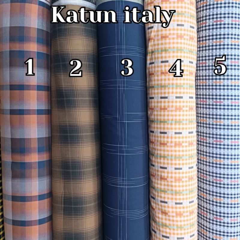 Kain katun kotak-kotak yandet italy