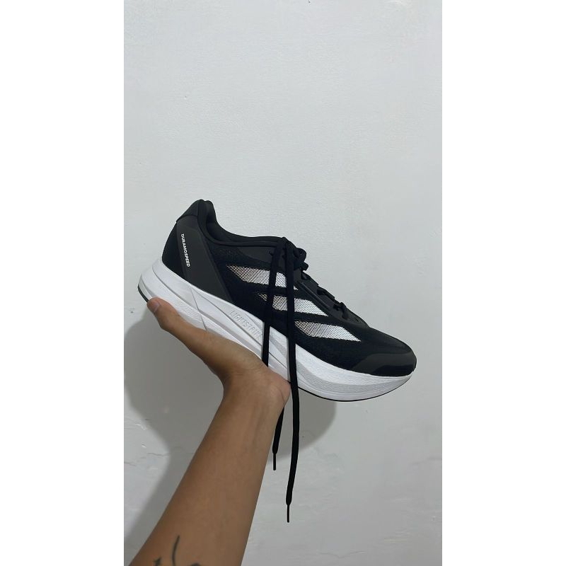SEPATU RUNNING LARI ADIDAS DURAMO SPEED BLACK WHITE  ORIGINAL