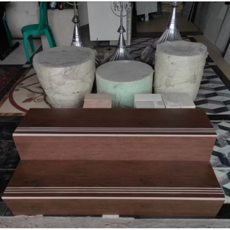 granit tangga motif kayu 30x120 20x120 custom ukuran