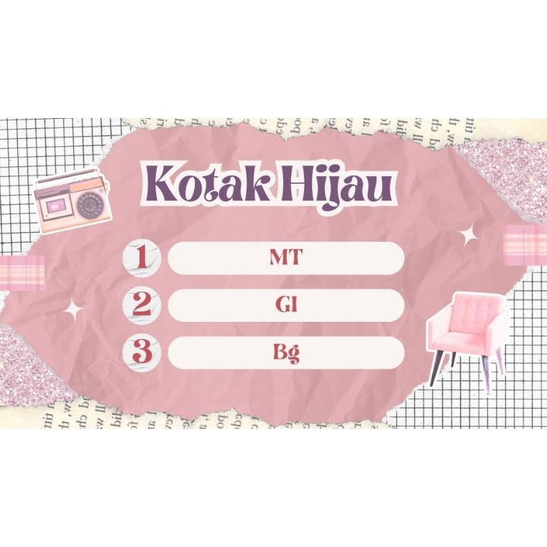 

KODE E1R Link Baru Logo Sticker Hijau MtGiBg Original