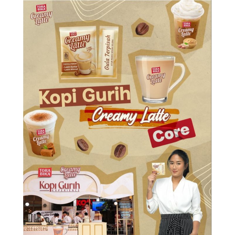 

coffee torabika creamy latte 1 dus isi 12 renceng