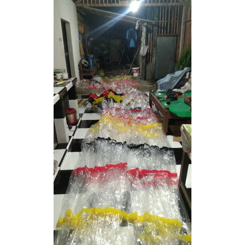 Balon udara plastik jumbo 15 meter full sabuk warna