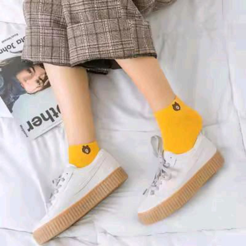 Kaos Kaki Boneka Pendek Wanita Dewasa Motif Bear