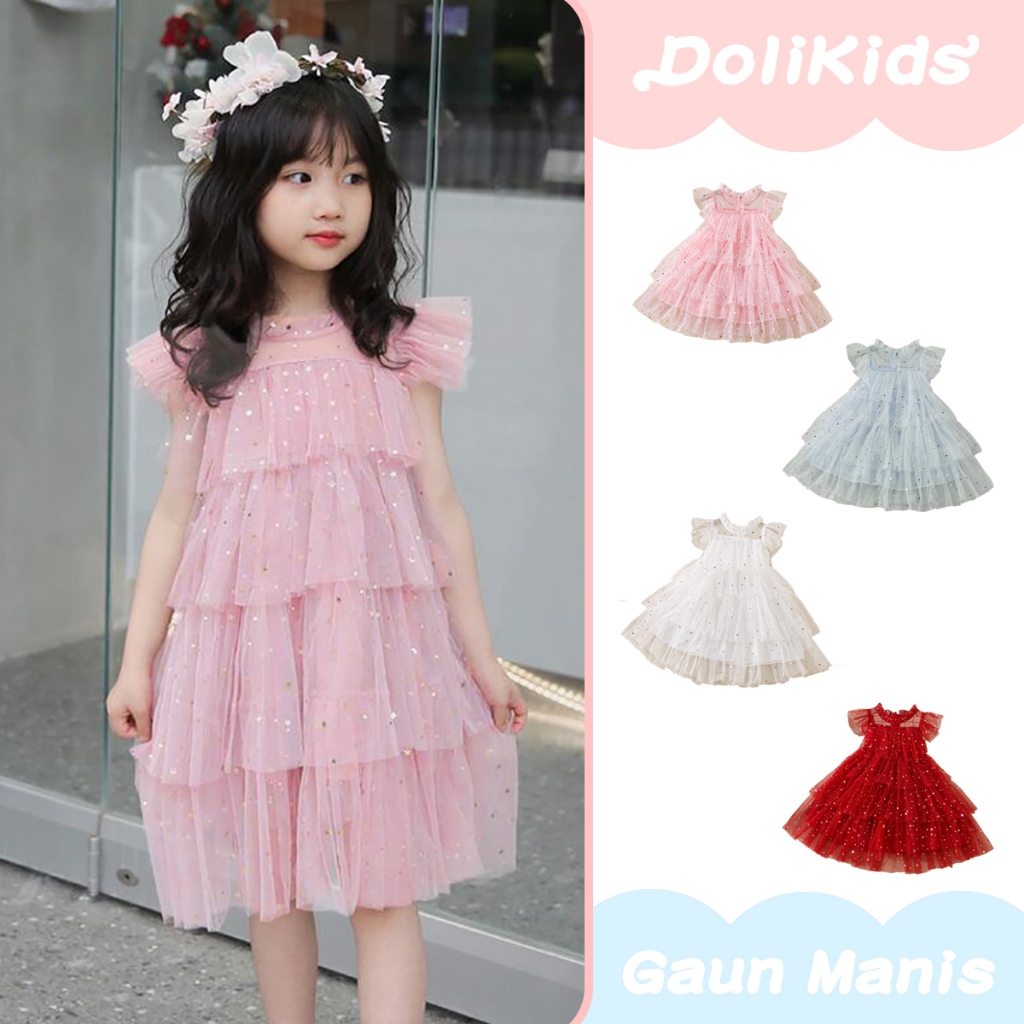 DoliKids Pakaian Anak Perempuan Umur 1-7 Tahun/ Baju Anak Perempuan / Baju Anak Cewek / Dress Anak P
